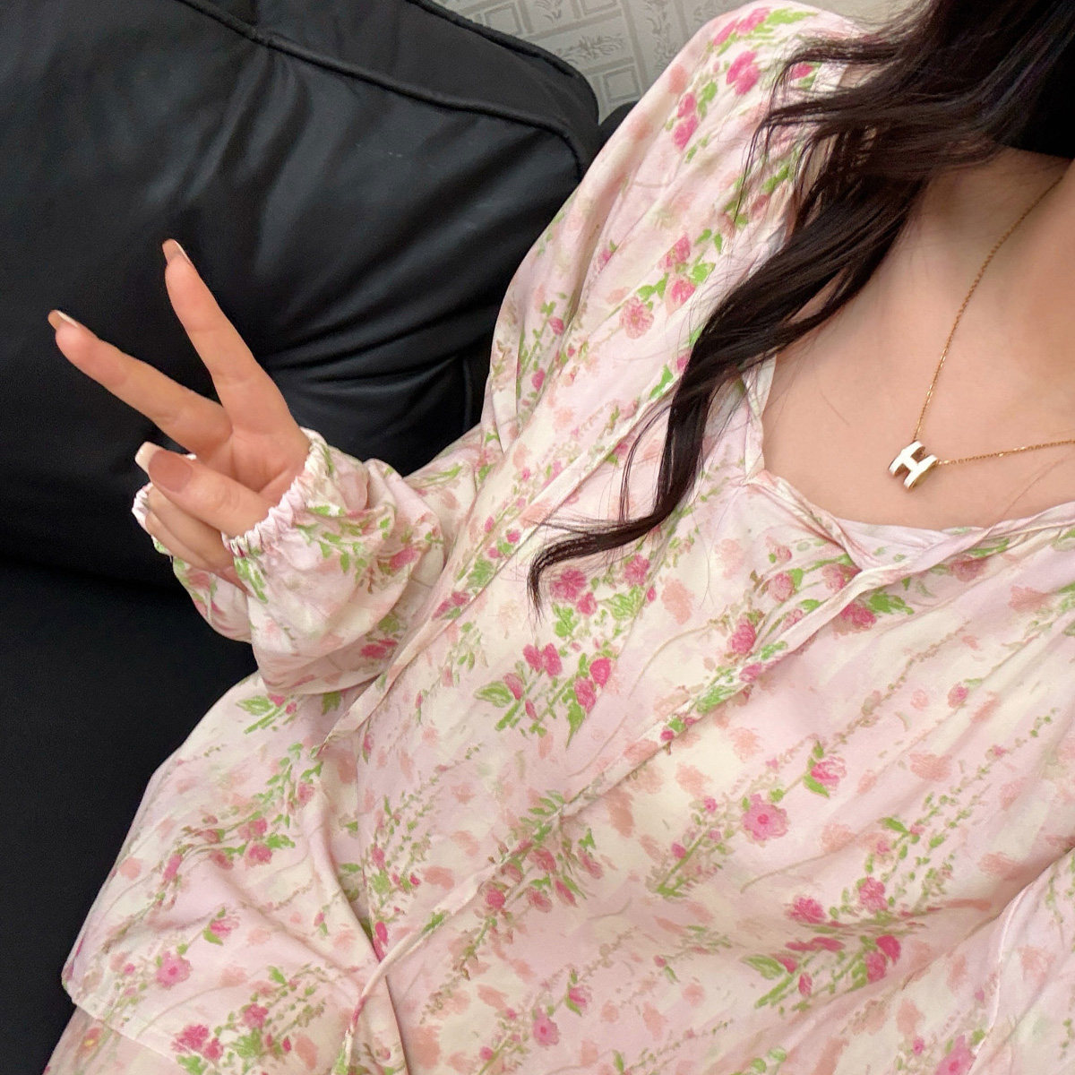 2025新款国风睡衣棉绸女春秋夏薄人造棉长袖家居服套装大码可外穿