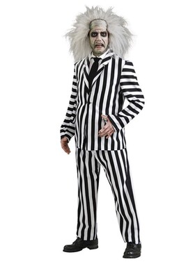 阴间大法师甲壳虫汁beetlejuice2成人黑白纹角色扮演服舞会聚会