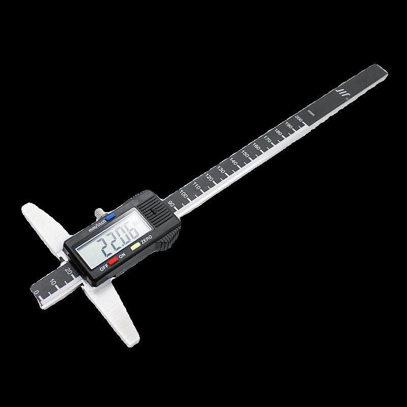 新款数显深度尺高精度电子游标卡尺工业级测量尺子200-30包邮