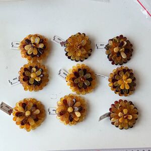 天然琥珀蜜蜡手工胸花 项链两用 多宝款