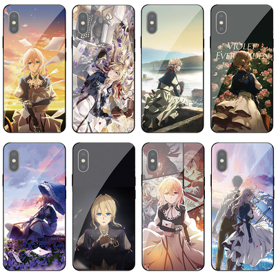 紫罗兰永恒花园玻璃手机壳