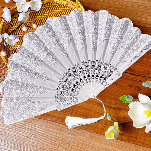 孔雀亮片扇子咏春古风折叠