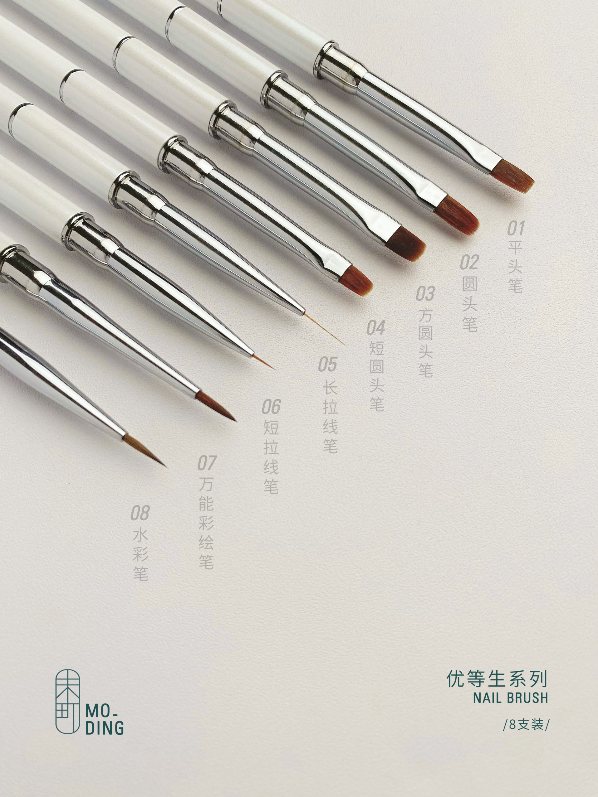 末町美甲店专用拉线笔光疗笔渐变笔彩绘画花笔笔刷套装工具全套