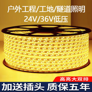 拉伯塔24v36v低压灯带工地矿井隧道照明户外防水led100米亮化工程