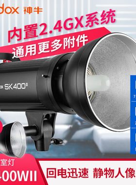 神牛（Godox）摄影灯dp600wii/sk400ii二代影棚闪光灯人像静物摄