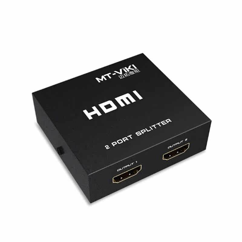 HDMI高清一分二线三通线1.4版HDMI一公二母双胞胎线连接线转换线