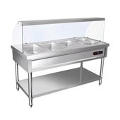 欧斯若商用保温不锈钢快餐保温台售饭台食堂加热汤池小型台式 电热