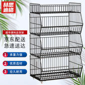 赫思迪格JG 336仓库叠笼货架超市斜口篮便利店零食货架带轮移动置