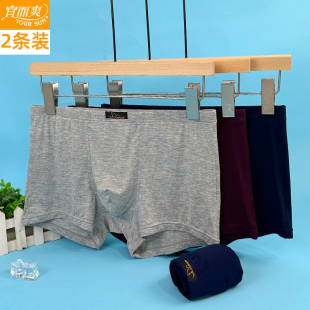 宜而爽内裤 DRA5404 莫代尔夏薄爽滑修身 中腰平角裤 透气男士 2条装