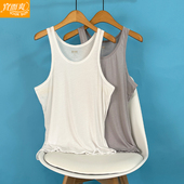 背心纯棉夏季 大码 宽松老头衫 宜而爽男士 60支丝光棉舒适休闲汗衫