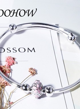 花瓣送女友礼品纯银手镯