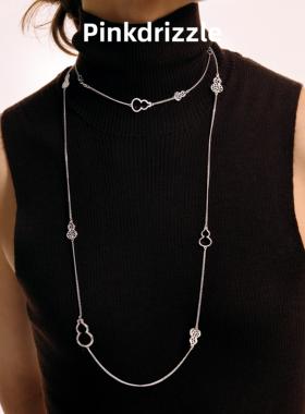 Pinkdrizzle百福葫芦可拆卸手链项链复古多戴毛衣链