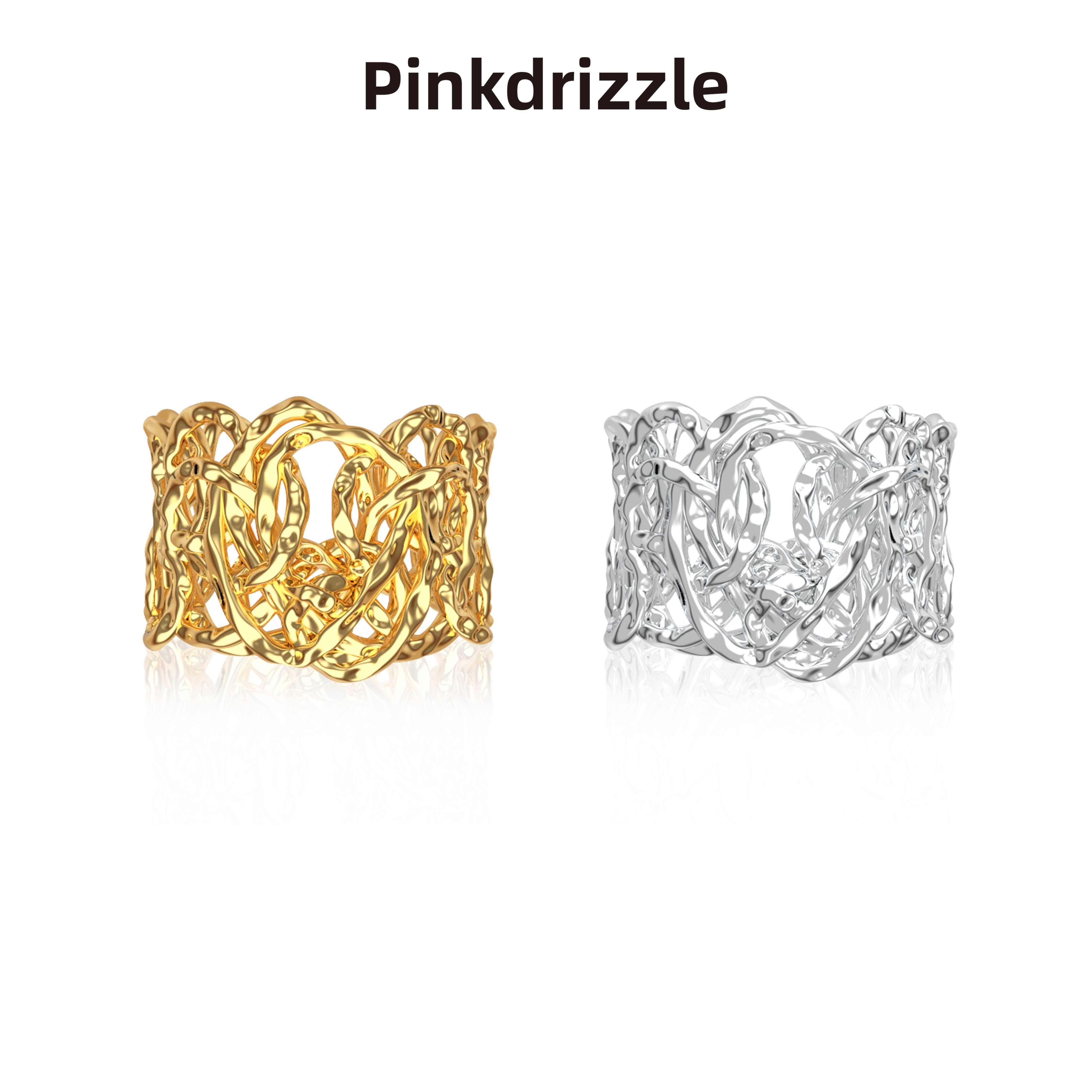 王曼昱蔓生繁花复古可调节戒指