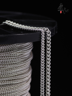 弧面马鞭链S925纯银女款细古巴链夏季街头搭配扁链侧身链锁骨项链