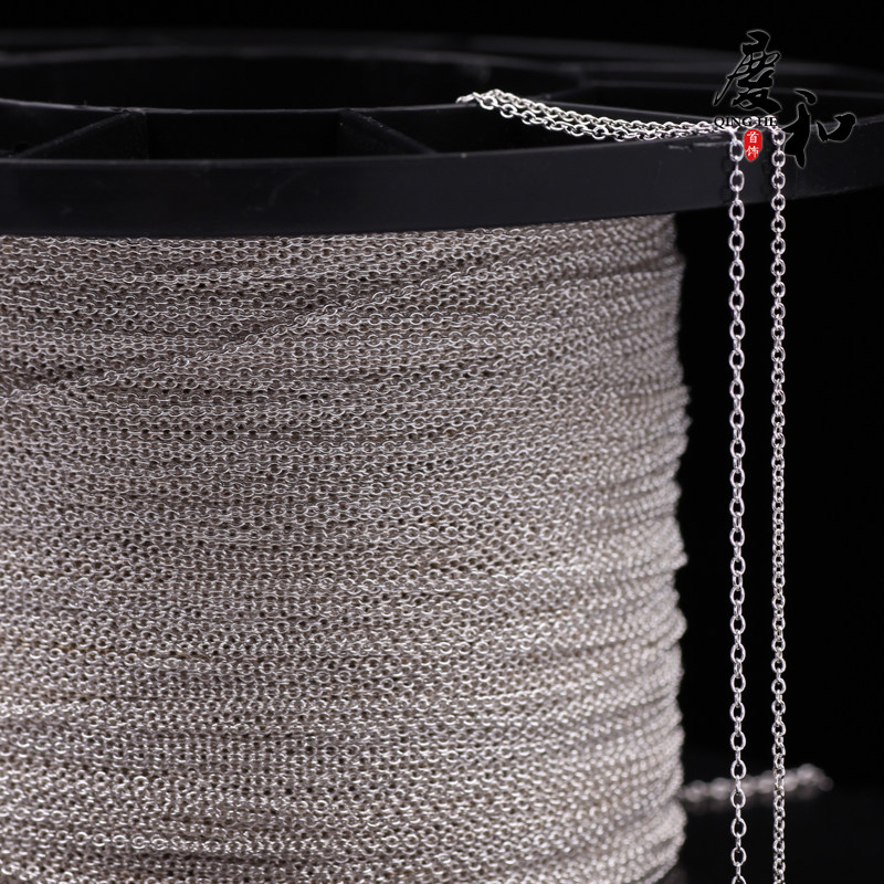 S925纯银半成品十字1.3MM银饰 手工DIY配件耳环流苏链接链转换链,饰品/流行首饰/时尚饰品新,线,淘宝优惠券,粉丝福利购,淘宝优惠卷