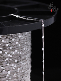 侧身星片链条S925纯银星星闪闪超细锁骨项链超闪片链手工流苏细链