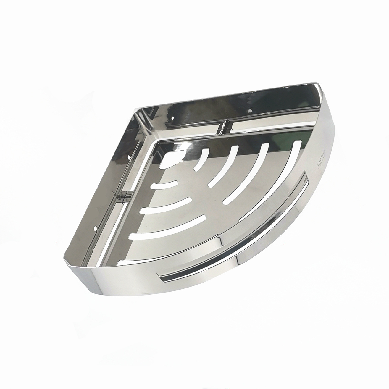 免打孔304不锈钢浴室扇形转角收纳架挂件角架卫生间三角篮置物架