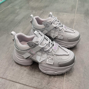 都市星期天专柜正品老爹鞋女2025新款增高小个子超轻便厚底运动鞋