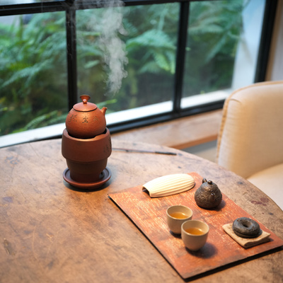 松风陶舍惠山刻字分体煮茶炉