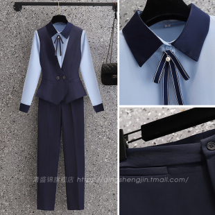 美容师工作服女高端美容院秋气质餐厅服务员职业套装酒店前台工装