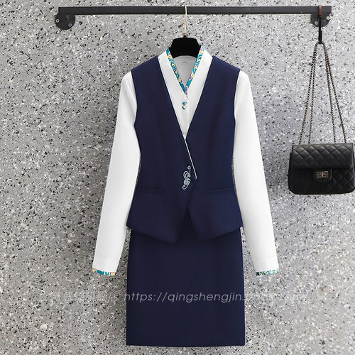 空姐职业套装女高端制服移动客服工装酒店前台接待珠宝店工作服