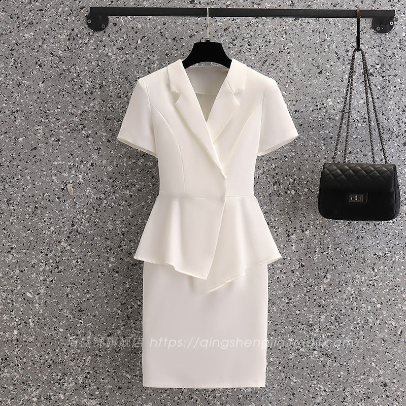 白色西装套装女设计感小众正装夏女神范高端小西服外套面试职业装