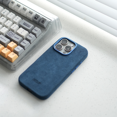 阿慕良品MESAP欧缔兰 Alcantara 适用于iPhone16ProMAX磁吸高档品质全包简约手机壳套 耐脏可水洗