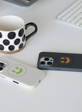 阿慕良品MESAP原创PCTPU笑脸个性化定制设计小清新全包Beats防摔苹果手机壳磁吸模组MegSafe