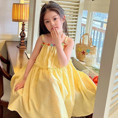 吊带裙夏季甜美裙子洋气连衣裙