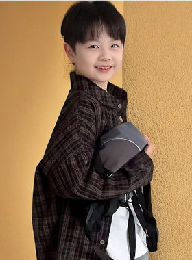 洋气夹棉外套儿童宝帅气保暖衬衣