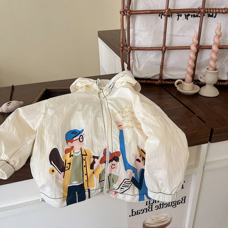 防风连帽外套男百搭长袖风衣外套