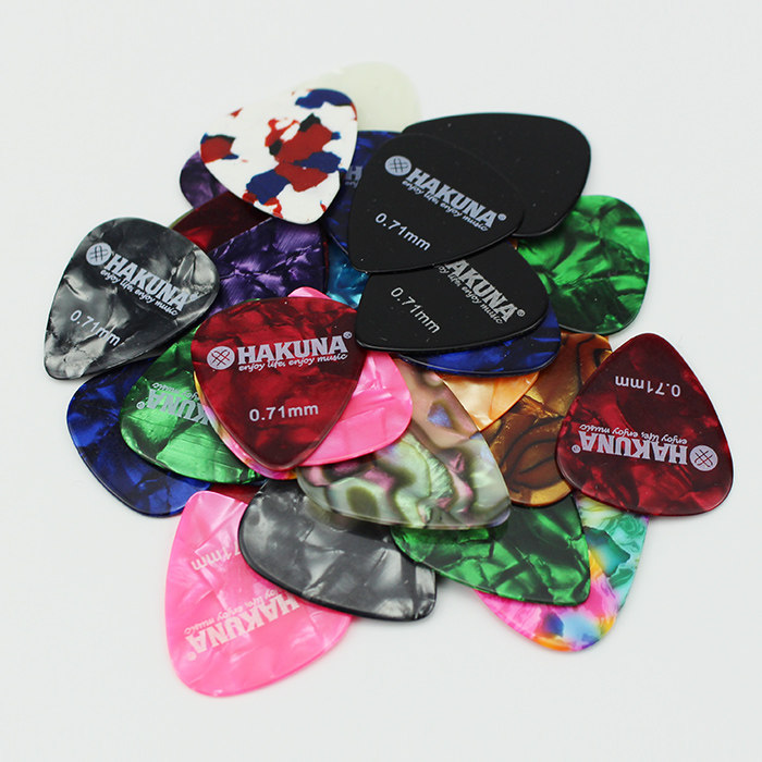 HAKUNA吉他拨片贝司赛璐璐彩色拨片电吉他拨片赛璐璐拨片