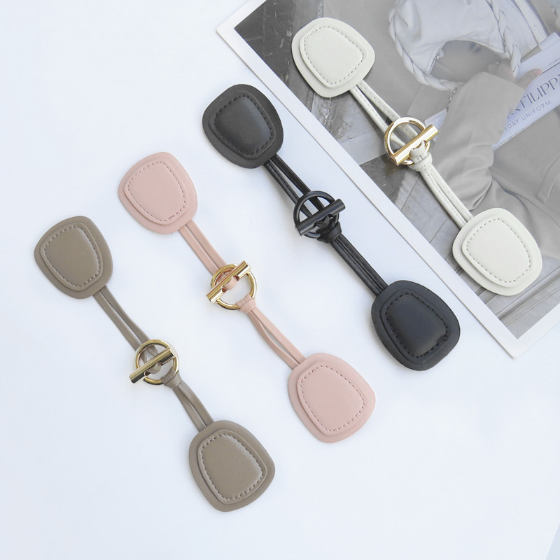 金属皮质对扣羽绒服大衣装饰皮扣