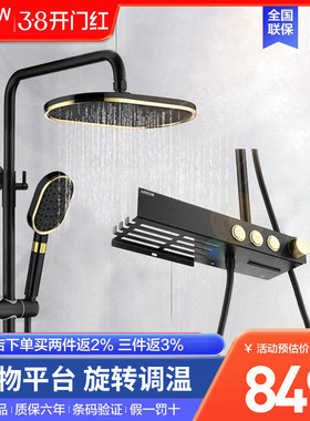 arrow箭牌黑色花洒浴室淋浴花洒套装增压淋浴喷AE33113S/AE33114S