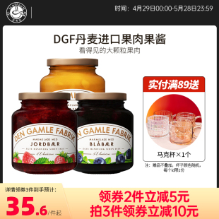 DGF丹麦进口果酱蓝莓草莓橙子果肉酱面包吐司烘焙早餐涂抹酱380g