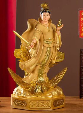 16寸九天玄女神像踏凤九天圣母娘娘家用寺庙供奉摆件树脂像19寸