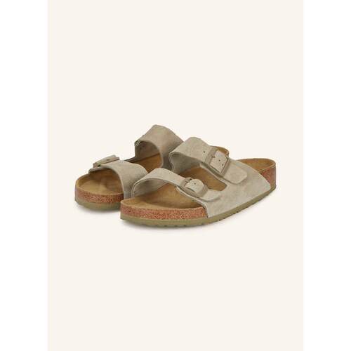 代购Birkenstock男士凉鞋透气吸汗软底轻便绒面革双扣带宽幅带