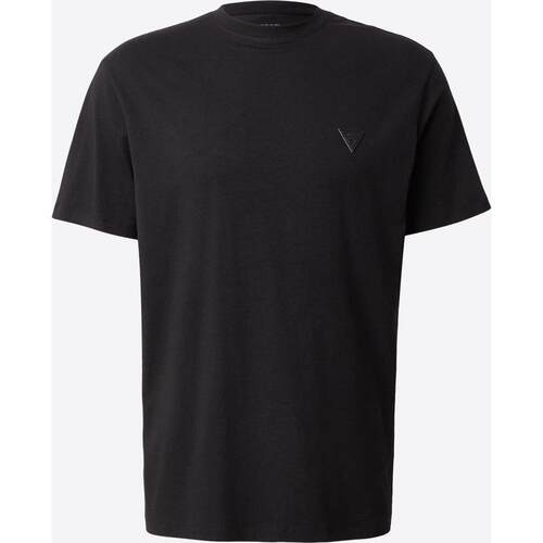 代购GUESS男士T恤透气舒适黑色日常休闲男装爆款简约