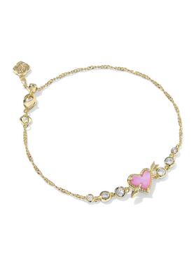 代购Kendra Scott女士手链闪耀精致优雅时尚金色粉色心形