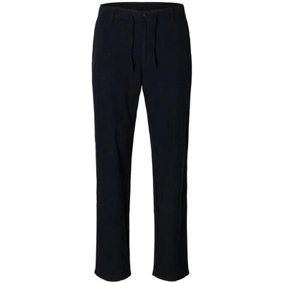 代购SELECTED思莱德男士休闲裤舒适耐穿深色直筒办公通勤长裤