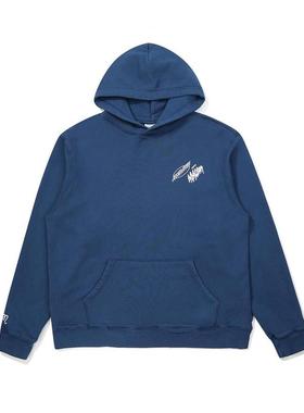 代购MALBON GOLF男士连帽卫衣保暖舒适透气宽松棉质深蓝色长袖