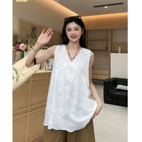 气质宽松简约百搭无袖背心女