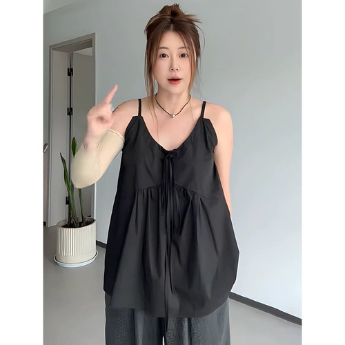 绑带设计感洋气百搭吊带背心
