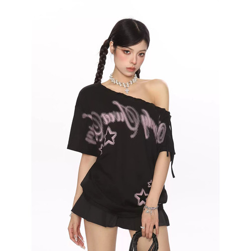 美式洋气宽松百搭短袖上衣