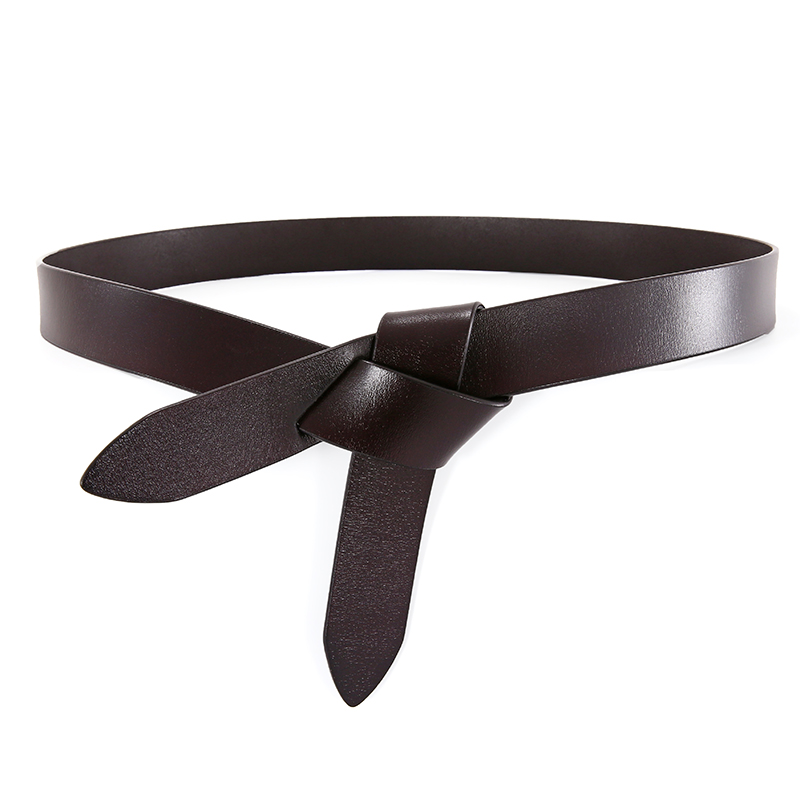 打结西装连衣裙子牛皮时尚腰带