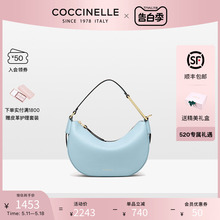 【520】COCCINELLE/可奇奈尔PRISCILLA小号牛皮单肩手提饺子包