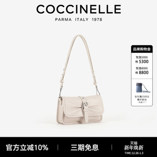 COCCINELLE可奇奈尔ABIGAIL S牛皮斜挎包单肩翻盖礼物 FLAP