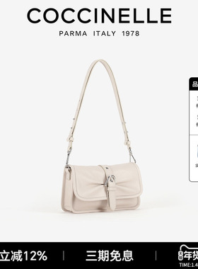 COCCINELLE可奇奈尔ABIGAIL FLAP S牛皮斜挎包单肩翻盖礼物