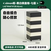 Черно-белая шахматная доска - семь слоев