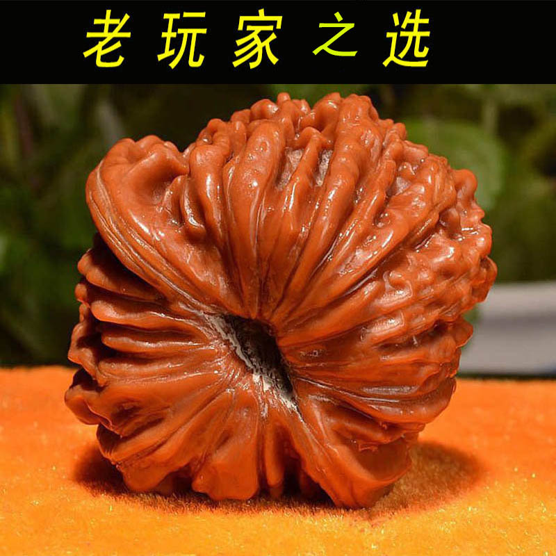 文玩核桃狮子头四座楼手玩把玩精品麻核桃特大官帽满天星白狮子头